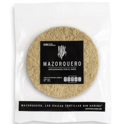 Tortilla amarila de Nixtamal Mazorquero