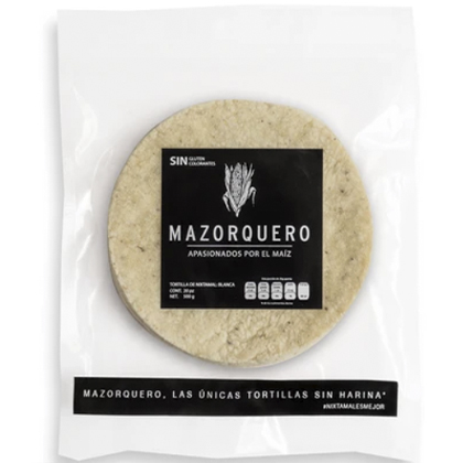 Tortilla blanca de Nixtamal Mazorquero
