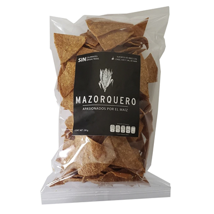 Totopo Rojo nixtamal con chile y ajo Mazorquero