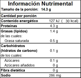 Información Nutrimental de Jamón Serrano 100G Información Nutrimental de Jamón Serrano 100G en Monterrey