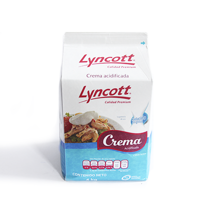 Crema Lyncott baja en grasa