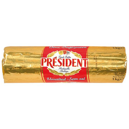 Mantequilla President sin Sal de 1 Kilo